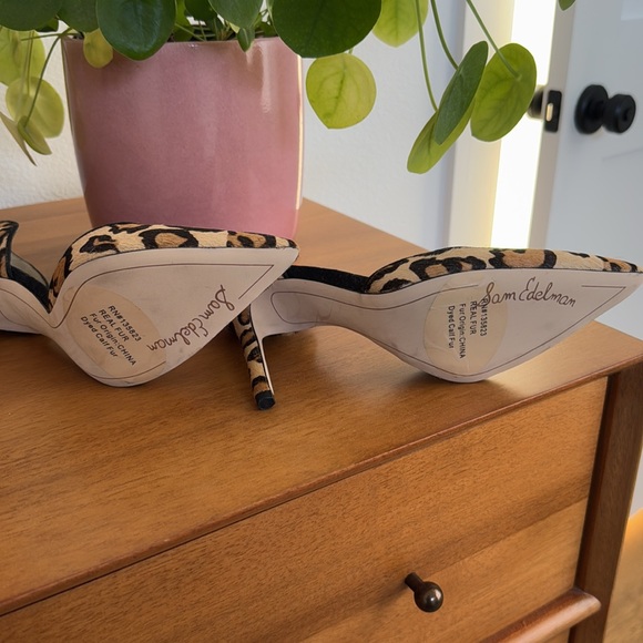 Sam Edelman Leopard Calf Hair heels - size 7 - Picture 3 of 5